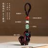 Cavalo para o sucesso Sandalwood Tangma Chaveiro de carro Pingente Bonito Pequeno Fresco Pingente de telefone celular Enfeites criativos pendurados para homens e mulheres