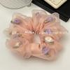 Diadema de doble capa con diseño de celebridad de internet de estilo coreano para el cabello con intestino grueso, estilo francés, con lazo de rosa, de goma, con cola de caballo alta, estilo Xianmei, cuerda para la cabeza.
