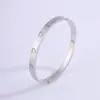 Pulseira de aço de titânio 18k banhado a ouro real amor espelho pulseira meninas alto senso europeu e americano moda cross-border pulseira