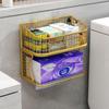 Nuevo Soporte de Almacenamiento para Caja de Pañuelos de Baño Cesta Montada en la Pared sin Perforaciones Caja para Colocar Papel Higiénico Soporte para Rollo de Papel de Baño