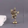 Latão Puro Vintage Monge Jigong Decoração de Mesa Coleção Antiga Decoração Animal de Estimação de Chá de Bronze Velho Decoração de Mesa