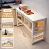 Mostrador de Bar Estante de Almacenamiento de Piso Multicapa Mesa Estrecha Estante Mesa de Comedor Mesa Divisoria para Sala de Estar Balcón Ocio Mesa Larga Simple