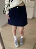 Huang Zheng Falda Pequeña Retro Simple de Pana Otoño Coreana Línea A Ceñida a la Cadera Adelgazante Falda 530937