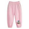 Calças anti-mosquito infantis de verão finas de algodão puro calças casuais para meninas calças de primavera e verão para meninos fraldas largas para bebês