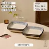 Conjunto de tigela e prato estilo japonês para uso doméstico, novo modelo 2026 de louças com cor sob esmalte, conjunto de tigela e prato para presente de inauguração