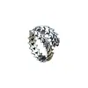 Anillo de Columna Vertebral Geométrico Retro de Aleación Europea y Americana Transfronterizo Abierto Ajustable Ventas del Fabricante