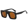 2026 Nuevas Gafas de Sol Cuadradas de Marco Grande Transfronterizas Estilo Europeo y Americano Sencillas de Parte Superior Plana Lente Cóncava Redonda de PC Gafas de Sol de Moda para Hombres