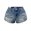 Moda Coreana Tiro Bajo Estilo Retro Chica Picante Pantalones Cortos de Mezclilla para Mujer 2026 Verano Estampados Adelgazantes Versátiles Ajustados Pantalones Calientes