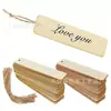 Amazon Marcapáginas de Madera en Blanco Manualidades de Madera Marcapáginas de Madera sin Pulir Etiquetas Colgantes Rectangulares en Blanco