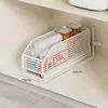 Estante de Almacenamiento para Especias de Cocina, Botella para Condimentos, Papel Film, Estante de Almacenamiento Multifuncional, Cesta de Almacenamiento Tipo Cajón en el Gabinete