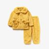 Pijama de fleece de coral para crianças Outono e Inverno Novo traje quente espesso para meninas Roupa de casa de pelúcia para bebês meninos