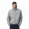 Jaqueta de Algodão com Gola Alta Zuoshandiao Casaco Masculino Inverno High Street Marca Tendência Design com Tachas Metálicas Roupa de Trabalho Roupas de Algodão Piloto