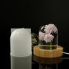Molde cilíndrico de plástico para velas colgantes DIY de amapola, adornos de luz nocturna USB, cilindro de espécimen de flor seca, molde de silicona