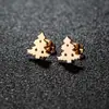 Pendientes de Acero Inoxidable Calados Transfronterizos Nuevos con Varios Diseños de Gatos, Renos, Abejas, Mariposas y Conejos en Stock