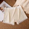 2025 Nuevos Calzoncillos tipo Boxer de Encaje Sexy de Algodón Puro para Mujer, Pantalones Cortos de Seguridad y Ropa Interior Dos en Uno