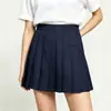Falda plisada con hebilla deslizante sin arrugas, falda corta negra y azul marino, falda de uniforme escolar estilo universitario, se puede personalizar, venta al por mayor de fábrica