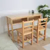 Escritorio de madera maciza integrado sin montaje, escritorio de oficina y silla con cajones, escritorio simple para el hogar, escritorio de estudio