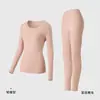 Algodão Classe A Leve e Quente 10A Antibacteriano Algodão Puro Roupa Íntima Térmica Conjunto Feminino, Camada Base 100% Algodão Roupa de Outono