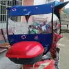 5 Marquesinas para Vehículos Eléctricos, Sombrillas Parasol, Cubiertas de Lluvia para Motocicletas, Protección Solar de Caucho Negro para Patinetes Eléctricos, Protección Gruesa contra Viento y Lluvia al por Mayor