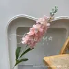 Jacinto de Tallo Único Delphinium Flor Artificial Modelo Nuevo Violeta Decoración de Salón de Bodas Arreglo Floral Flor de Seda