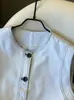 Chaleco de PU Redondo Retro para Mujer 2026 Otoño Nuevo Diseño Sin Mangas Chaleco Top Corto A10663