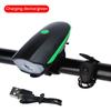 Luz de Bicicleta Meilong, Luz Dianteira, Luz Recarregável para Pedalar à Noite, Lanterna, Luz com Buzina Elétrica, Acessórios para Bicicleta, Equipamento de Ciclismo