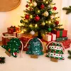 Bolsas com cordão estampadas em formato de árvore de Natal Pêndulos de decoração de Natal Pêndulos para atmosfera de festa na janela
