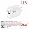 Cargador transfronterizo nuevo de 120 W, combinación de colores macarrón, carga súper rápida, acuerdo completo PPS, cargador de doble puerto A C