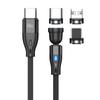 Cable de datos magnético giratorio seis en uno PD60WCable de carga magnético de 540 grados que dobla el juego móvil magnético