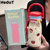 Botella de agua simple, taza térmica, acero inoxidable 316, diseño elegante, doble propósito con popote, portátil, gran capacidad, ideal para mujeres