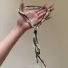 Moda Frontal~ Colar de Contas com Estampa de Leopardo em Cor Maillard para Mulheres, Corrente de Suéter com Design Único Lenço de Gola Halter