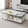 Muebles de sala de estar de lujo ligero, mesa de centro pequeña para apartamentos pequeños, mesa de centro moderna simple para casas de alquiler