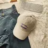 Boné de Baseball com Aba Larga Bordado de Letras Estilo Coreano para Mulheres, Primavera e Verão, Circunferência da Cabeça Grande, Toque de Luxo, Chapéu de Proteção Solar