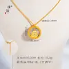 Pu Zuoqiang color que retiene el oro accesorios DIY se puede abrir Huang Caishen Thangka marca redonda colgante collar cadena de suéter mujer