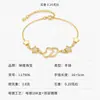 Pulsera de plata 925 de moda corazón a corazón, diseño nicho estilo coreano, pulsera de joyería versátil para mujer, transfronterizo