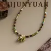 Collar Colgante de Elefante con Goteo de Aceite, Moda Fresca y Exquisita Versátil de Verano, Cadena para Clavícula con Perlas de Lujo Ligero de Nicho de Gama Alta