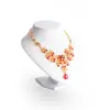 Soporte de Exhibición de Collares de Terciopelo Molde de Cuello para Joyería Soporte de Joyería Modelo de Retrato Accesorios de Exhibición de Joyería para el Cuello