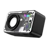 Caixa de Som Bluetooth Sem Fio Trendy V1, Mini Caixa de Som Estilo Mecânico com Luzes Coloridas, Subwoofer Transparente, Áudio Transfronteiriço