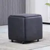 Banqueta de Almacenamiento Moderna Nórdica, Banqueta para Cambiarse los Zapatos, Taburete Pequeño Multifuncional, Taburete Plegable Cubo, Taburete Combinado Cinco en Uno