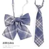 Pajarita a Cuadros Estilo Japonés JK para Niñas, Corbata de Lazo sin Nudo Estilo Escolar para Fotos de Graduación, Camisa de Uniforme Marinero para Niños