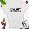 Moda Europeia e Americana 2025 Taylor Swift estampa simples T-shirt unissex gola redonda Europeia e Americana
