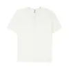 Camiseta Básica de Manga Corta de Color Sólido con Cuello Henry para Hombre, Nueva Camiseta Holgada Versátil de Estilo Americano Minimalista para Trabajo para Mujer, Primavera y Verano