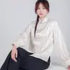 Novo Cardigan Feminino sem Mangas Estilo Chinês Retrô Gola Alta para Primavera e Outono Novo Elegante Artístico com Botões de Pérola