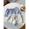 2026 Verano Nuevo Estilo Lavado Moda Simple Rayas Casual Pantalones Cortos High Street Versátil Suelto Rectos Pantalones