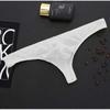 Tanga Transparente de Seda de Gelo Masculina Fina Sexy com Bolso T Respirável Cintura Baixa Calça para Jovens Homens