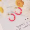 Pendientes Transfronterizos Europeos y Americanos Nuevos Multicolor Gota de Aceite Pendientes Personalizados de Acero Inoxidable Pendientes de Moda Ins E437