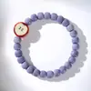 Pulsera Bodhi de Jade Blanco Natural de Hainan, Nuevo Estilo Chino, Morado Elegante, Suave Pulsera de una Sola Vuelta Wrap-Around, Cuentas de Oración Budistas al por Mayor
