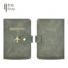 Porta passaporte de couro PU couro casal casal do marido e da esposa Alça Cortiça Conjunto de porta passaporte multifuncional Bolsa americana para passaporte