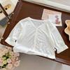Roupas de Bebê para o Verão 2026, Roupa com Proteção Solar, Camisa para Ar Condicionado, Cardigan de Cor Lisa, Casaco Fino de Manga Longa para Recém-Nascido