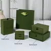 Caixas de joias de papel reciclado em estoque do fabricante com textura clara para anéis, colares e pulseiras